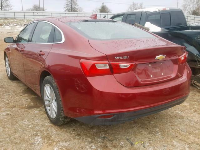 1G1ZD5ST8JF162255 - 2018 CHEVROLET MALIBU LT MAROON photo 3