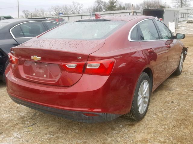 1G1ZD5ST8JF162255 - 2018 CHEVROLET MALIBU LT MAROON photo 4