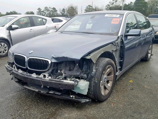 WBAHN83567DT67625 - 2007 BMW 750 BLUE photo 2