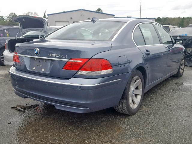 WBAHN83567DT67625 - 2007 BMW 750 BLUE photo 4