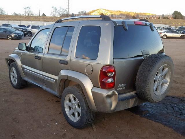 1J8GL58K57W544745 - 2007 JEEP LIBERTY LI GOLD photo 3