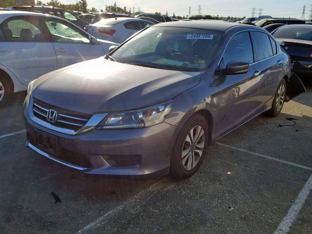 1HGCR2F35FA039977 - 2015 HONDA ACCORD LX GRAY photo 2