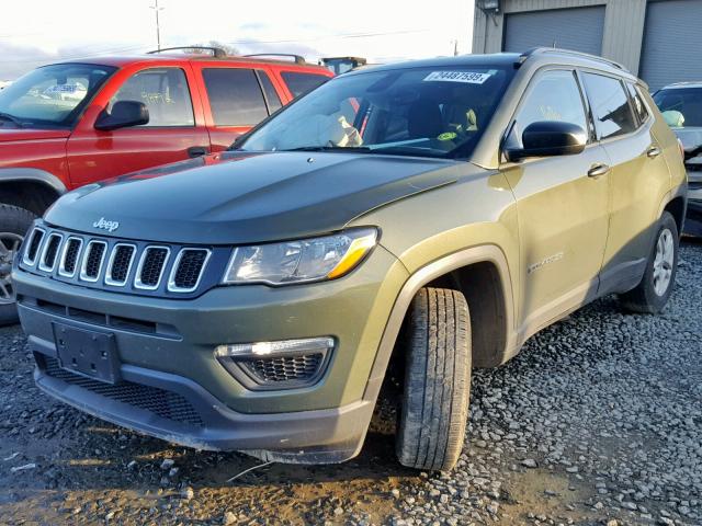 3C4NJCAB4HT643499 - 2017 JEEP COMPASS SP GREEN photo 2