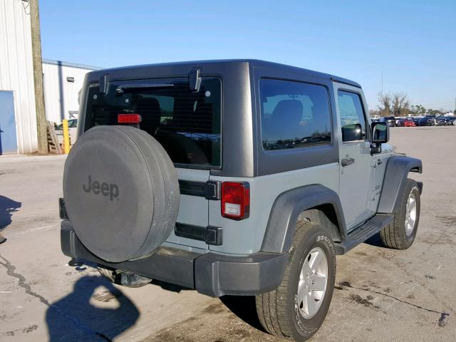 1C4AJWAG5EL326429 - 2014 JEEP WRANGLER S GRAY photo 4