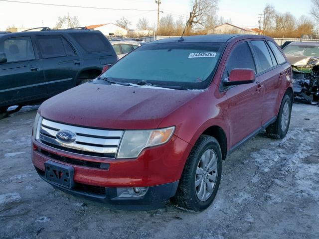 2FMDK3JC1ABA45143 - 2010 FORD EDGE SEL RED photo 2