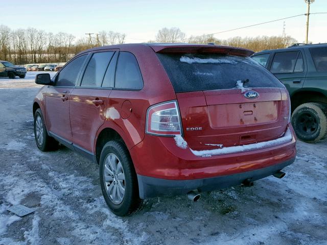 2FMDK3JC1ABA45143 - 2010 FORD EDGE SEL RED photo 3