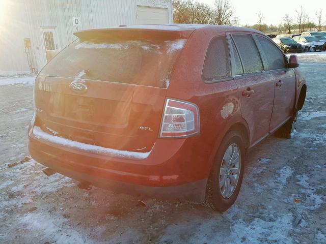 2FMDK3JC1ABA45143 - 2010 FORD EDGE SEL RED photo 4