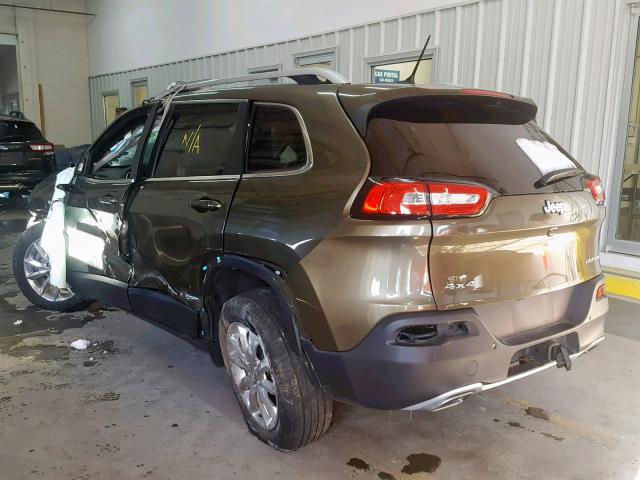 1C4PJMDS5FW662032 - 2015 JEEP CHEROKEE L BROWN photo 3