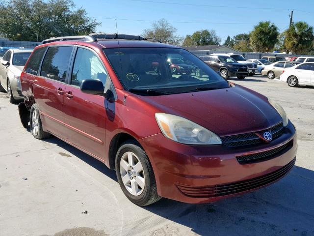 5TDZA23C55S344269 - 2005 TOYOTA SIENNA CE MAROON photo 1