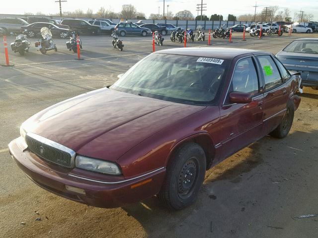 2G4WD52K2T1436234 - 1996 BUICK REGAL LIMI MAROON photo 2