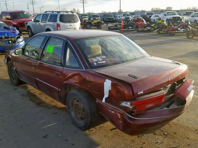 2G4WD52K2T1436234 - 1996 BUICK REGAL LIMI MAROON photo 3