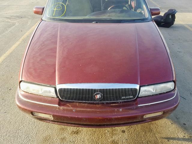 2G4WD52K2T1436234 - 1996 BUICK REGAL LIMI MAROON photo 7