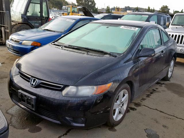 2HGFG12827H577599 - 2007 HONDA CIVIC EX BLACK photo 2