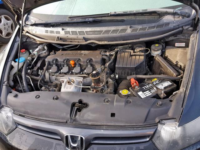 2HGFG12827H577599 - 2007 HONDA CIVIC EX BLACK photo 7