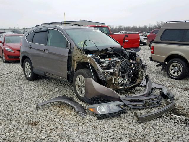 5J6RM4H7XCL006101 - 2012 HONDA CR-V EXL GRAY photo 1