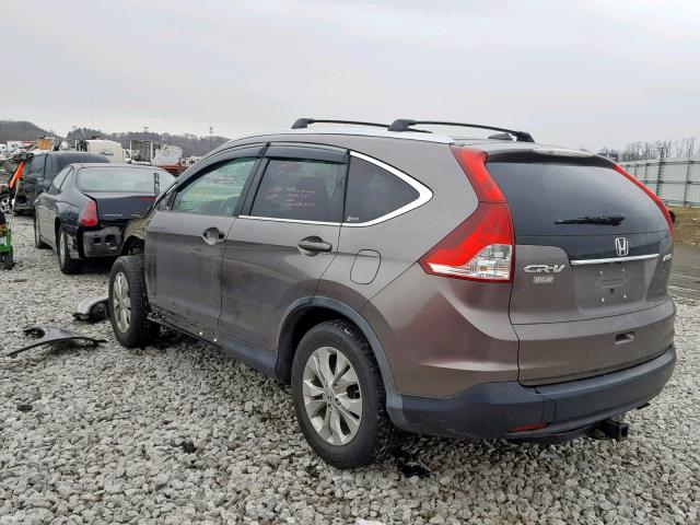 5J6RM4H7XCL006101 - 2012 HONDA CR-V EXL GRAY photo 3