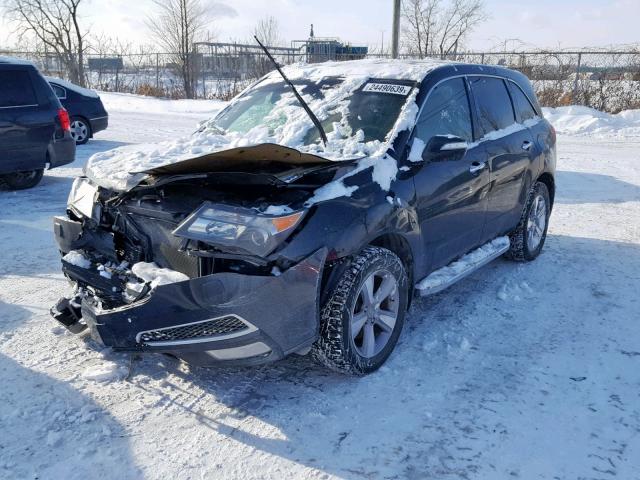 2HNYD2H63DH001120 - 2013 ACURA MDX ADVANC BLACK photo 2