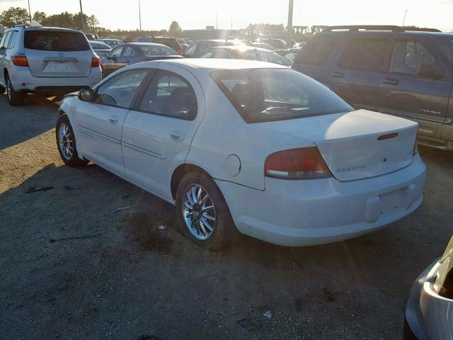 1C3EL56U21N577500 - 2001 CHRYSLER SEBRING LX WHITE photo 3