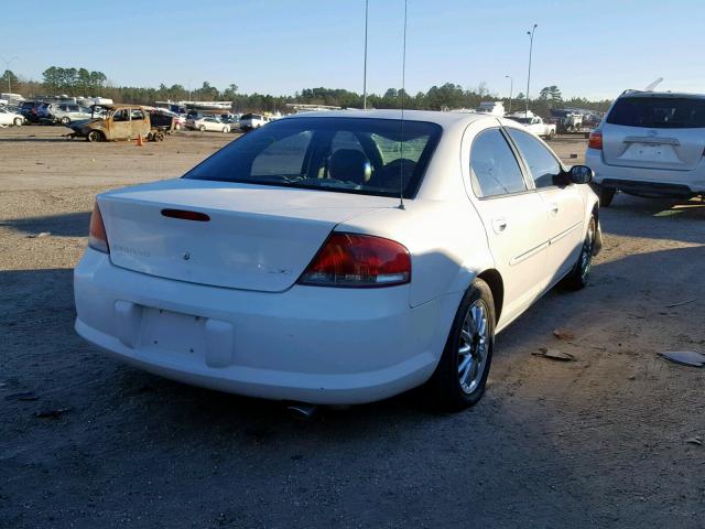 1C3EL56U21N577500 - 2001 CHRYSLER SEBRING LX WHITE photo 4