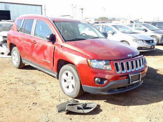 1C4NJCBA1ED800641 - 2014 JEEP COMPASS SP BURGUNDY photo 1