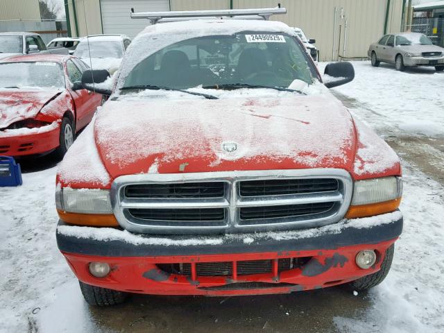 1D7HG32KX4S700607 - 2004 DODGE DAKOTA SPO RED photo 9