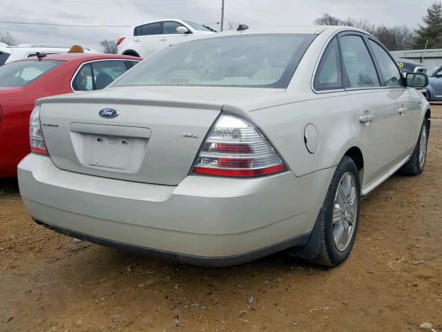 1FAHP24W98G130182 - 2008 FORD TAURUS SEL CREAM photo 4