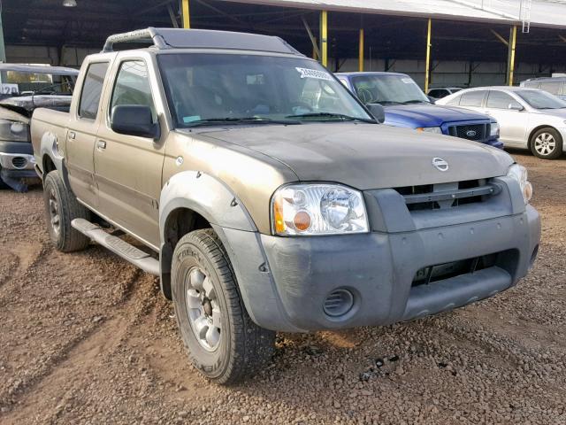 1N6ED27T02C348210 - 2002 NISSAN FRONTIER C GREEN photo 1