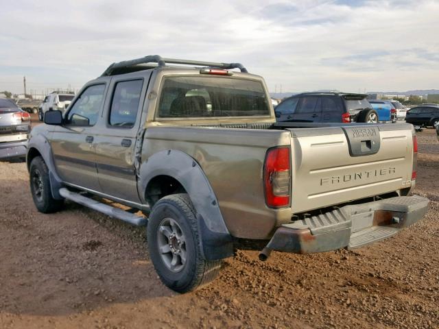 1N6ED27T02C348210 - 2002 NISSAN FRONTIER C GREEN photo 3