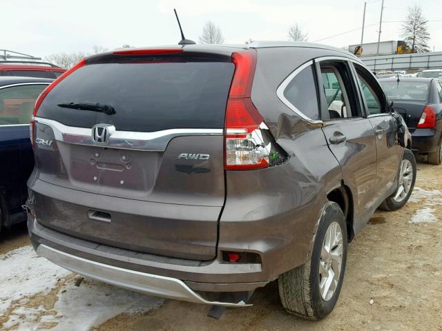 5J6RM4H70FL002773 - 2015 HONDA CR-V EXL GRAY photo 4