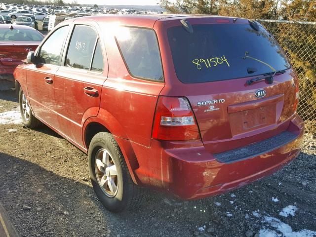 KNDJD735895891504 - 2009 KIA SORENTO LX RED photo 3