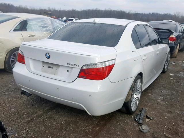 WBANW53558CT51504 - 2008 BMW 550 I WHITE photo 4