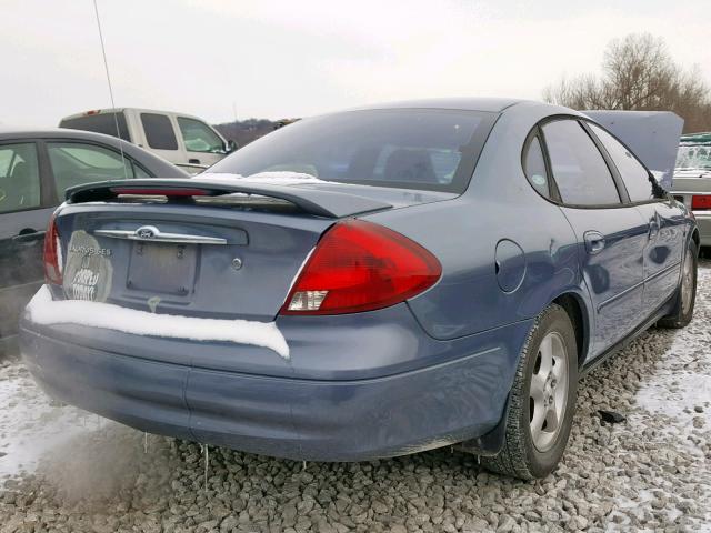 1FAFP55S7YG232374 - 2000 FORD TAURUS SES BLUE photo 4