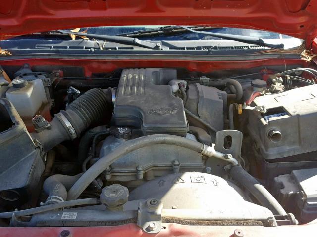 1GCCS199278212005 - 2007 CHEVROLET COLORADO RED photo 7