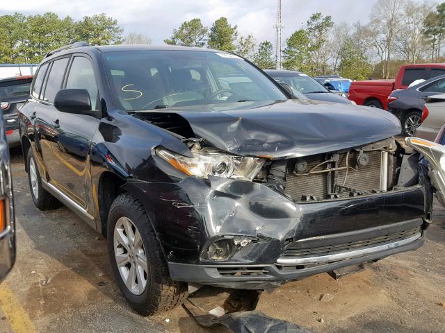 5TDZK3EH7CS087415 - 2012 TOYOTA HIGHLANDER BLACK photo 1