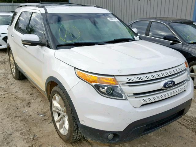 1FM5K7F88DGA03422 - 2013 FORD EXPLORER L WHITE photo 1