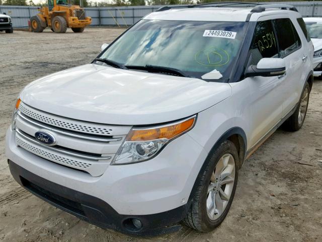 1FM5K7F88DGA03422 - 2013 FORD EXPLORER L WHITE photo 2