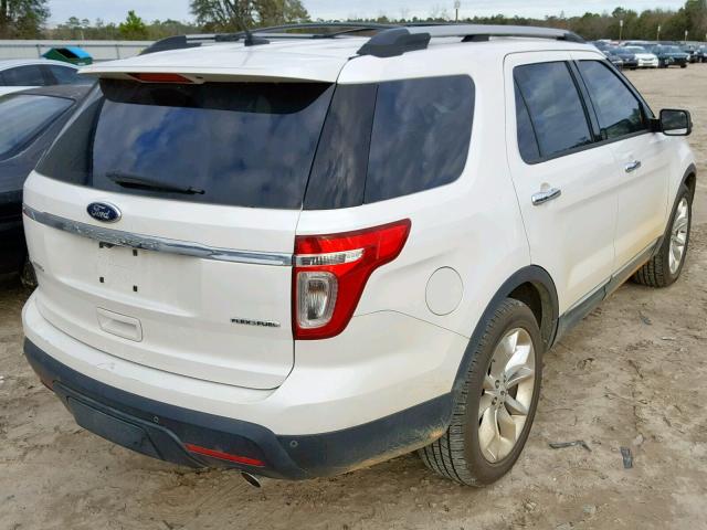 1FM5K7F88DGA03422 - 2013 FORD EXPLORER L WHITE photo 4