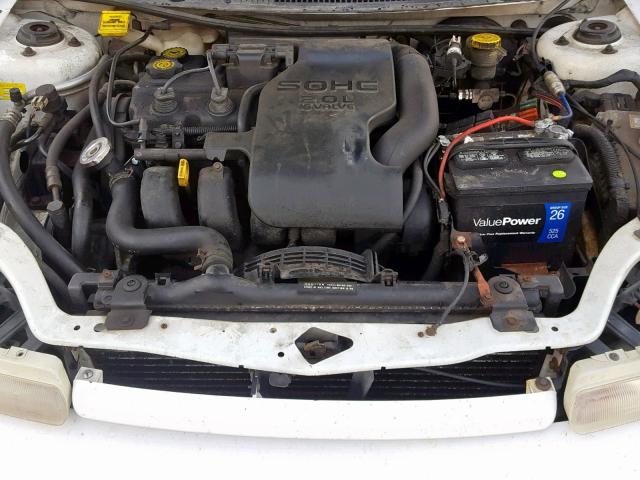 1B3ES22CXTD557385 - 1996 DODGE NEON WHITE photo 7