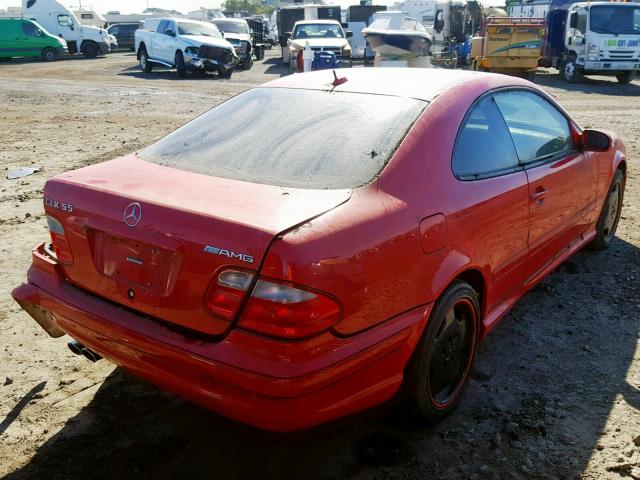 WDBLJ74G22F193082 - 2002 MERCEDES-BENZ CLK 55 AMG RED photo 4