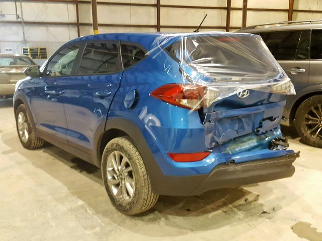 KM8J23A40JU784641 - 2018 HYUNDAI TUCSON SE BLUE photo 3