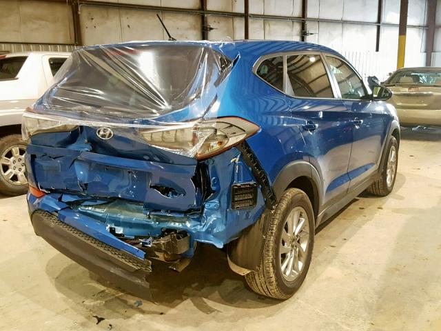 KM8J23A40JU784641 - 2018 HYUNDAI TUCSON SE BLUE photo 4