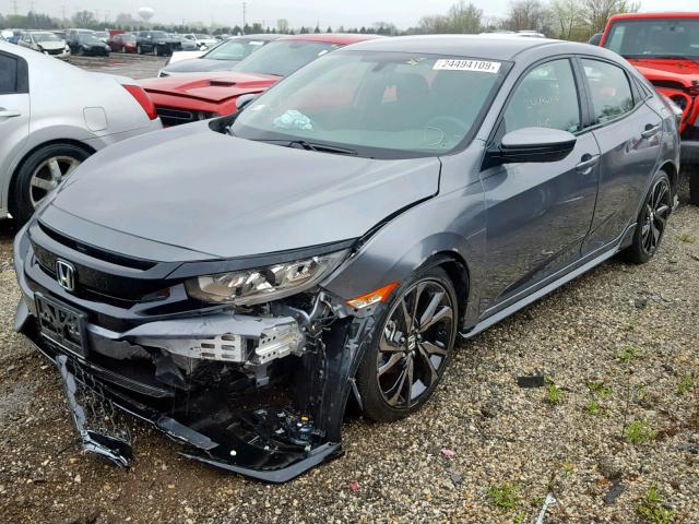 SHHFK7H49JU238676 - 2018 HONDA CIVIC SPOR GRAY photo 2