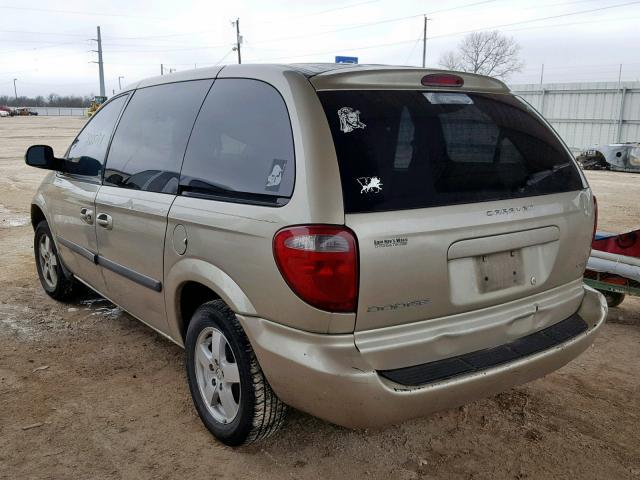 1D4GP45R35B337690 - 2005 DODGE CARAVAN SX TAN photo 3