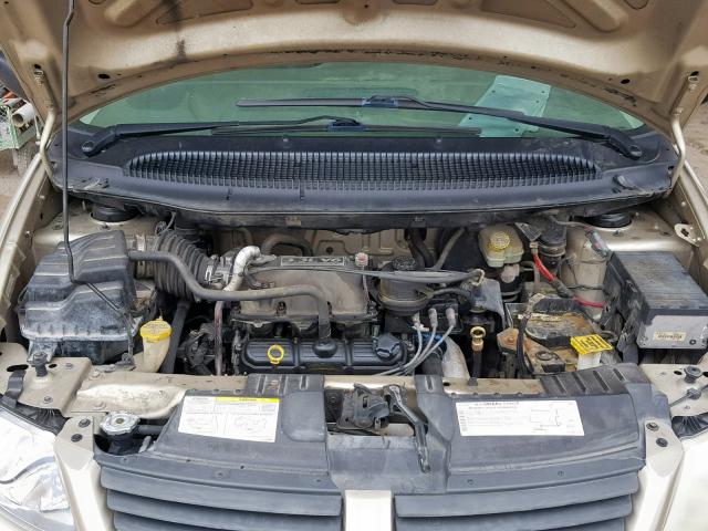 1D4GP45R35B337690 - 2005 DODGE CARAVAN SX TAN photo 7