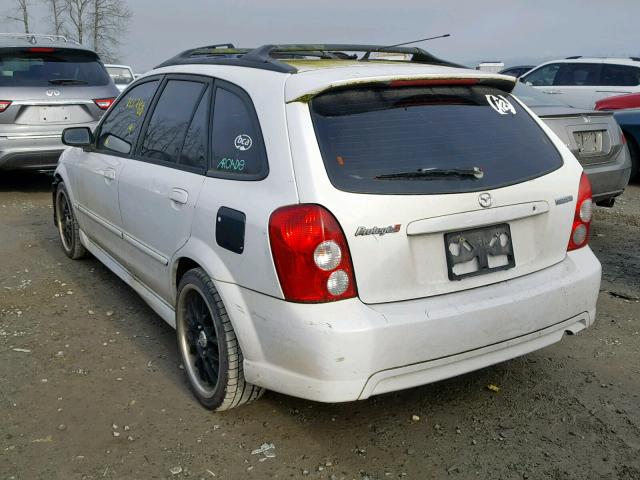 JM1BJ246221544402 - 2002 MAZDA PROTEGE PR WHITE photo 3