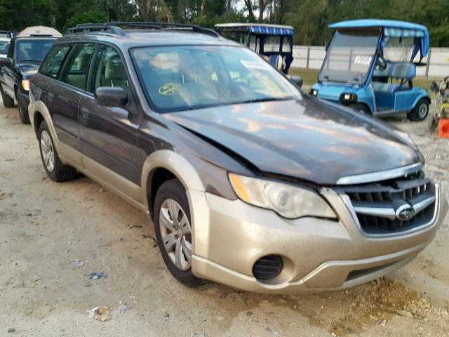 4S4BP60C087361504 - 2008 SUBARU OUTBACK BROWN photo 1