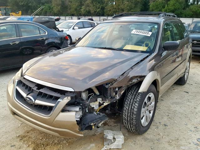 4S4BP60C087361504 - 2008 SUBARU OUTBACK BROWN photo 2