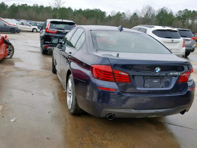 WBAFR7C53CC816460 - 2012 BMW 535 I BLUE photo 3