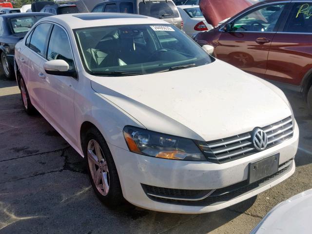 1VWBN7A35DC111723 - 2013 VOLKSWAGEN PASSAT SE WHITE photo 1