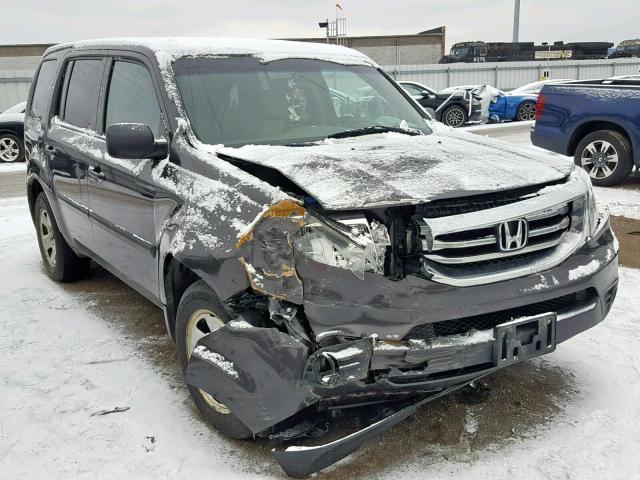 5FNYF4H25CB055466 - 2012 HONDA PILOT LX BROWN photo 1